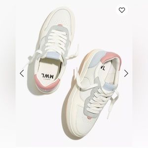 Madewell court low-top sneakers in pastel color block - size 8